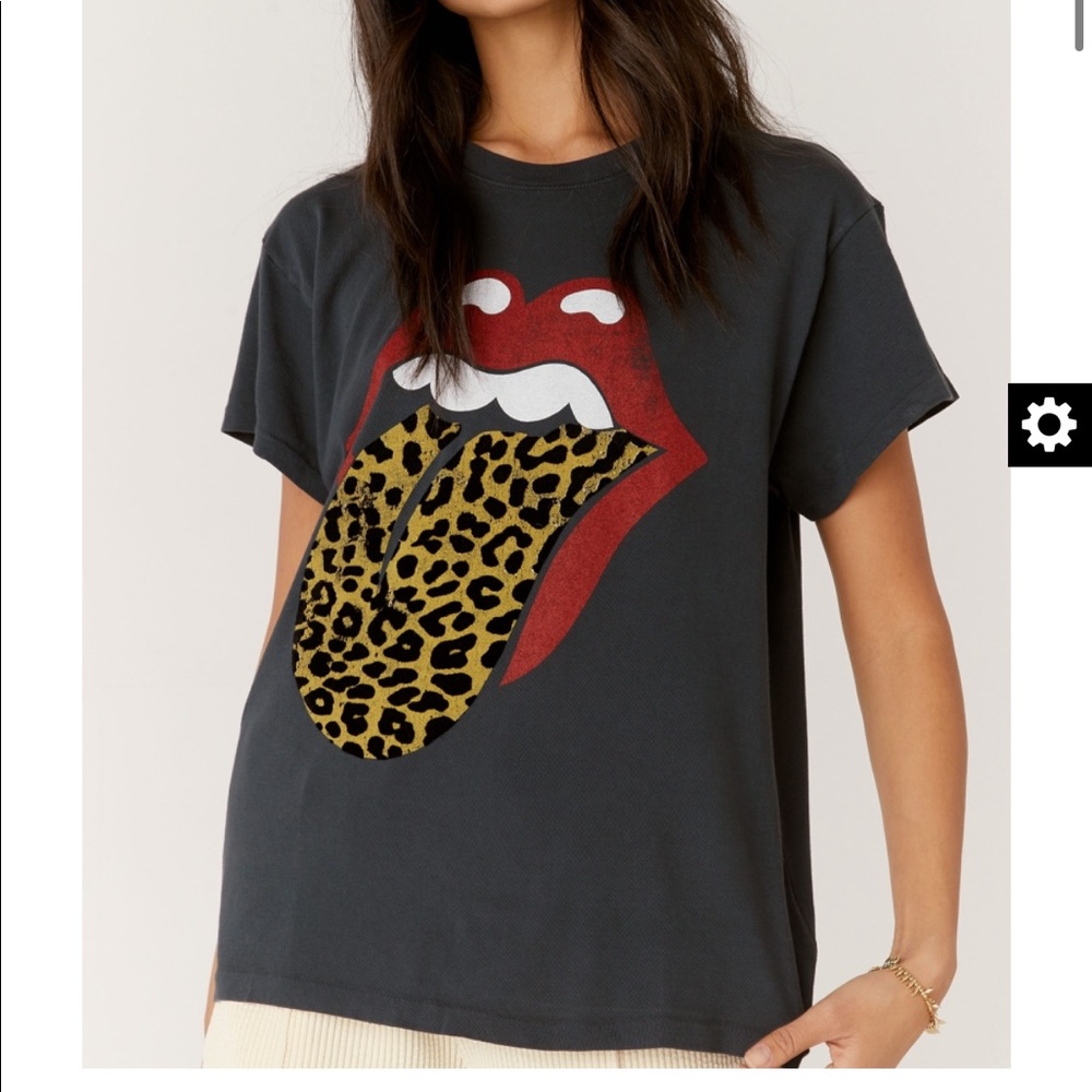 Rolling Stones Flocked Leopard Tour Tee. Very lightly worn. Size small